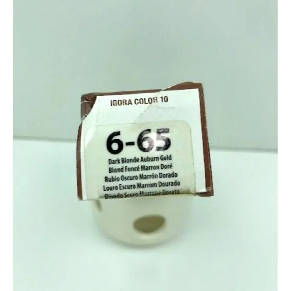 SCHWARZKOPF IGORA Color 10 Permanent, 6-65 Dark Blonde Auburn Gold - NEW